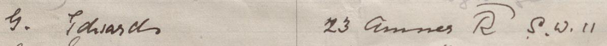Image of G. Edwards's signature and address in the petition