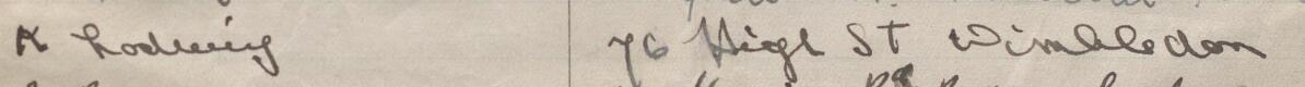 Image of K Lodering's signature and address in the petition