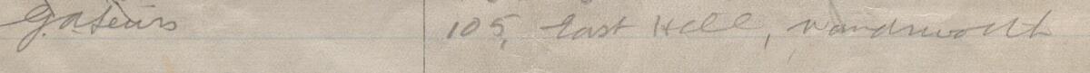 Image of G. A. Lewis's signature and address in the petition