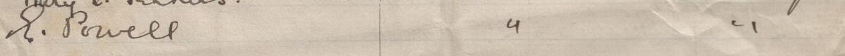 Image of E. Powell's signature and address in the petition