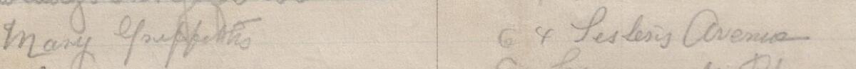 Image of Mary Griffiths's signature and address in the petition
