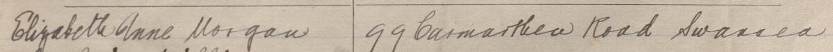 Image of Elizabeth Anne Morgan's signature and address in the petition