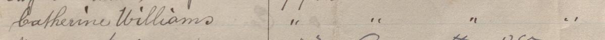 Image of Catherine Williams's signature and address in the petition