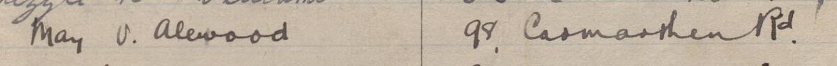 Image of May V Alewood's signature and address in the petition