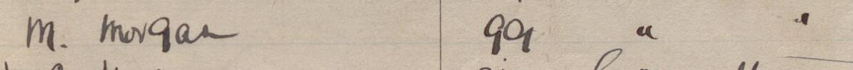 Image of M Morgan's signature and address in the petition