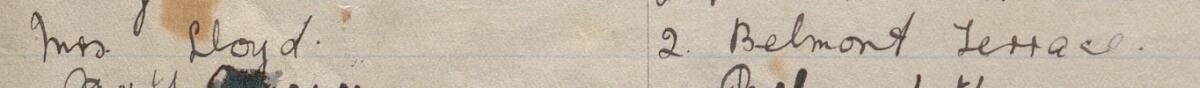 Image of Mrs Lloyd's signature and address in the petition