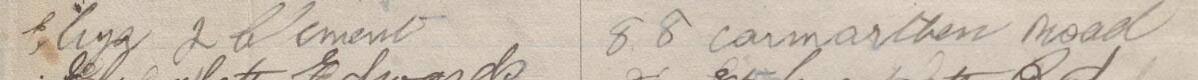 Image of Eliza J Clement's signature and address in the petition