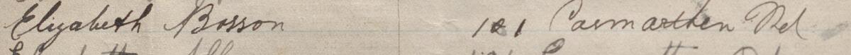 Image of Elizabeth Bosson's signature and address in the petition