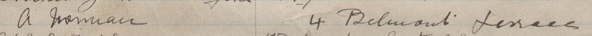 Image of A Norman's signature and address in the petition