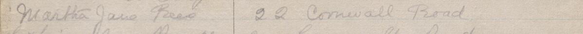 Image of Martha Jane Rees's signature and address in the petition
