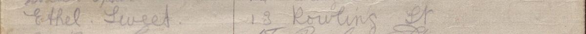 Image of Ethel Sweet's signature and address in the petition