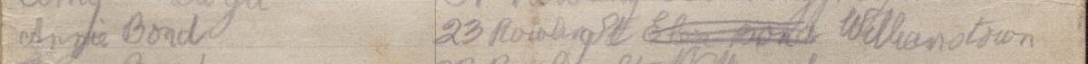 Image of Annie Bond's signature and address in the petition