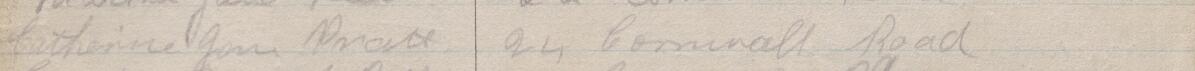 Image of Catherine Jane Pratt's signature and address in the petition