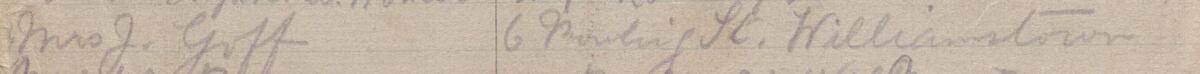 Image of Mrs J Goff's signature and address in the petition