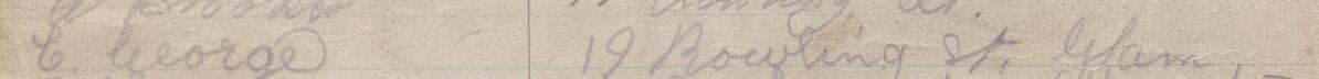 Image of C George's signature and address in the petition