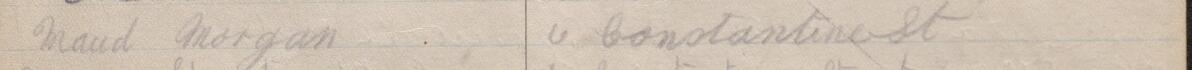 Image of Maud Morgan's signature and address in the petition