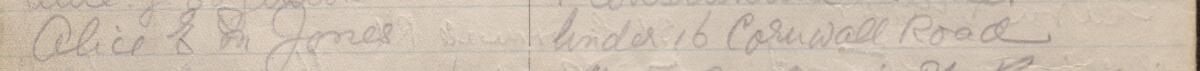 Image of Alice E M Jones's signature and address in the petition