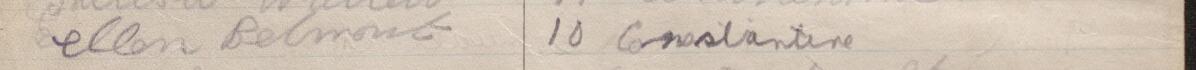 Image of ellen Belmont's signature and address in the petition
