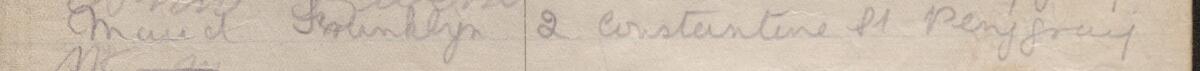 Image of Maud Franklyn's signature and address in the petition
