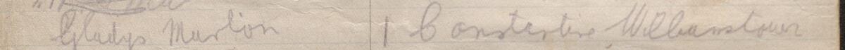 Image of Gladys Murlin's signature and address in the petition