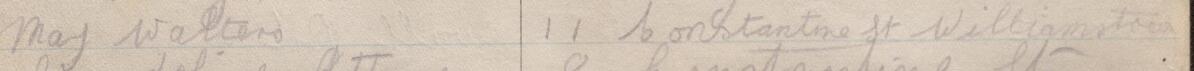 Image of May Walters's signature and address in the petition