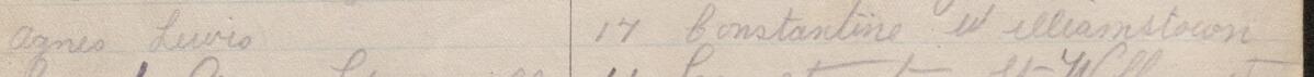 Image of Agnes Lewis's signature and address in the petition