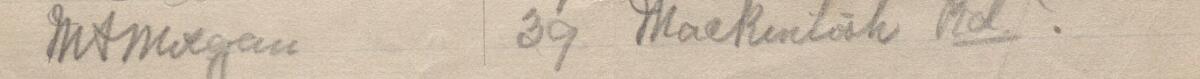 Image of M. A. Morgan's signature and address in the petition