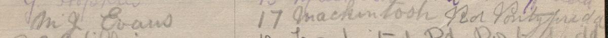 Image of M. J. Evans's signature and address in the petition