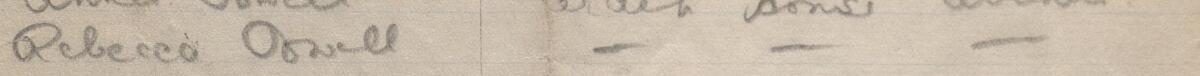 Image of Rebecca Powell's signature and address in the petition