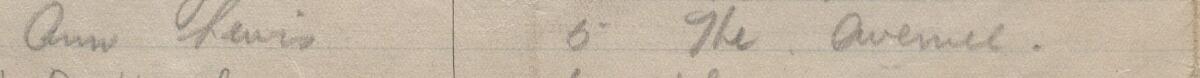 Image of Ann Lewis's signature and address in the petition