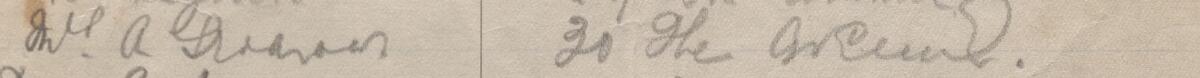 Image of Mrs A. Grosvenor's signature and address in the petition