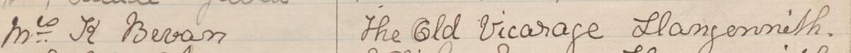 Image of Mrs K Bevan's signature and address in the petition