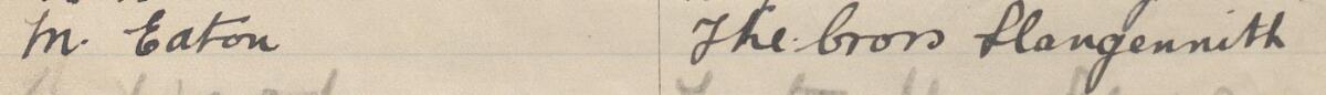 Image of M. Eaton's signature and address in the petition