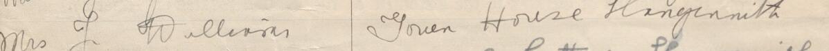 Image of Mrs J Williams's signature and address in the petition