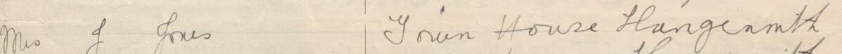 Image of Mrs J Jones's signature and address in the petition
