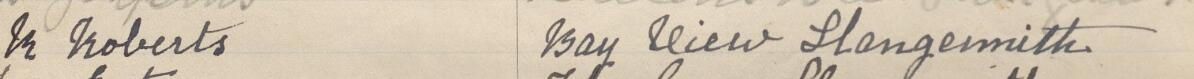 Image of R Roberts's signature and address in the petition