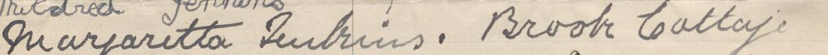 Image of Margaretta Jenkins's signature and address in the petition