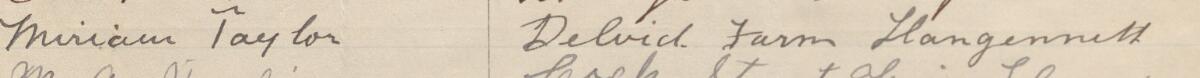 Image of Miriam Taylor's signature and address in the petition