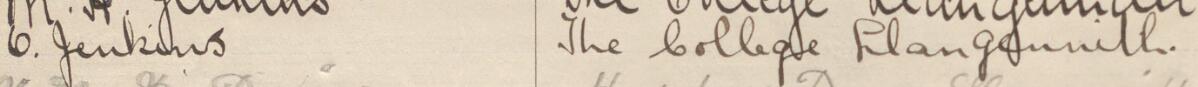 Image of O. Jenkins's signature and address in the petition
