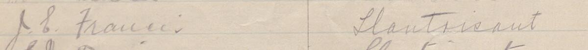 Image of J I Frances's signature and address in the petition