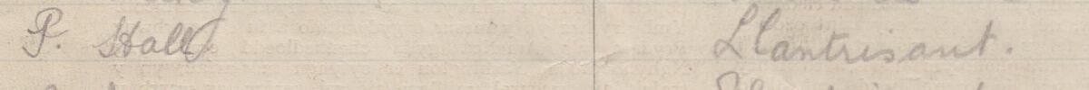 Image of P Halt's signature and address in the petition