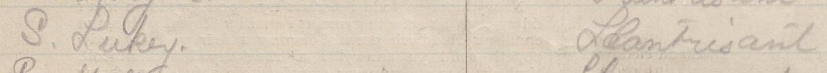 Image of S Pukey's signature and address in the petition