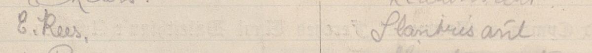 Image of E Rees's signature and address in the petition