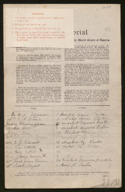 Petition - 11/98 - Pentre