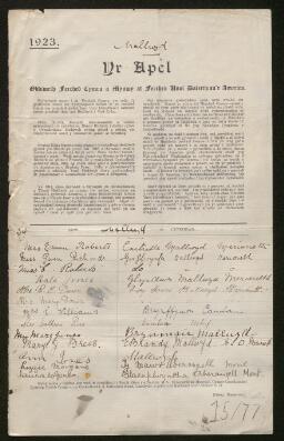 Petition - 15/77 - Mawddwy