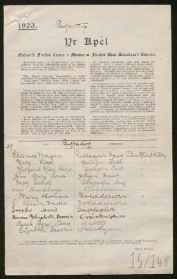 Petition - 15/148 - Corris