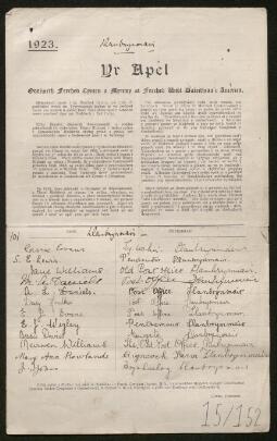 Petition - 15/152 - Llanbrynmair