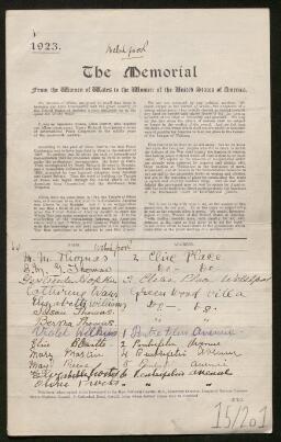 Petition - 15/201 - Welshpool