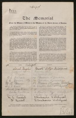 Petition - 15/209 - Welshpool