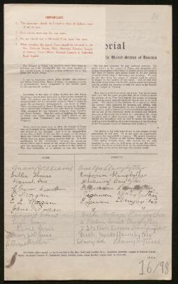 Petition - 16/98 - Llanybydder